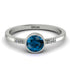 Bezel Minimalist Blue Topaz Ring - Kinsley No. 503 image 1