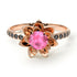Lotus Flower Pink Moissanite ring - Lotus no. 805