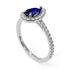Pear Shaped Halo Sapphire Ring - Janet No. 27