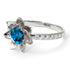 Lotus Flower Blue Topaz ring - Lotus no. 503