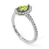 Pear Shaped Halo Peridot Ring - Janet No. 703