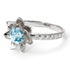 Lotus Flower Aquamarine ring - Lotus no. 403