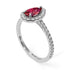 Pear Shaped Halo Ruby Ring - Janet No. 33
