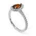 Pear Shaped Halo Brown Diamond Ring - Janet No. 1103