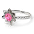 Lotus Flower Pink Moissanite ring - Lotus no. 803