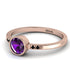 Bezel Minimalist Amethyst Ring - Kinsley No. 305