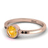 Bezel Minimalist Yellow Diamond Ring - Kinsley No. 1005 image 3