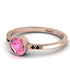 Bezel Minimalist Pink Moissanite Ring - Kinsley No. 805 image 3