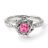 A lady's Rose Pink Moissanite Ring- Elena no. 803