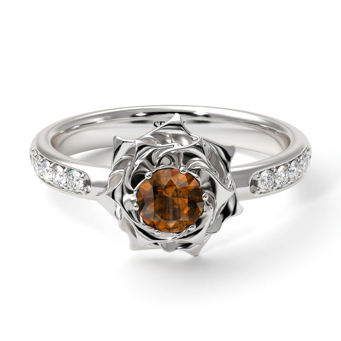 A lady's Rose Brown Diamond Ring- Elena no. 1103