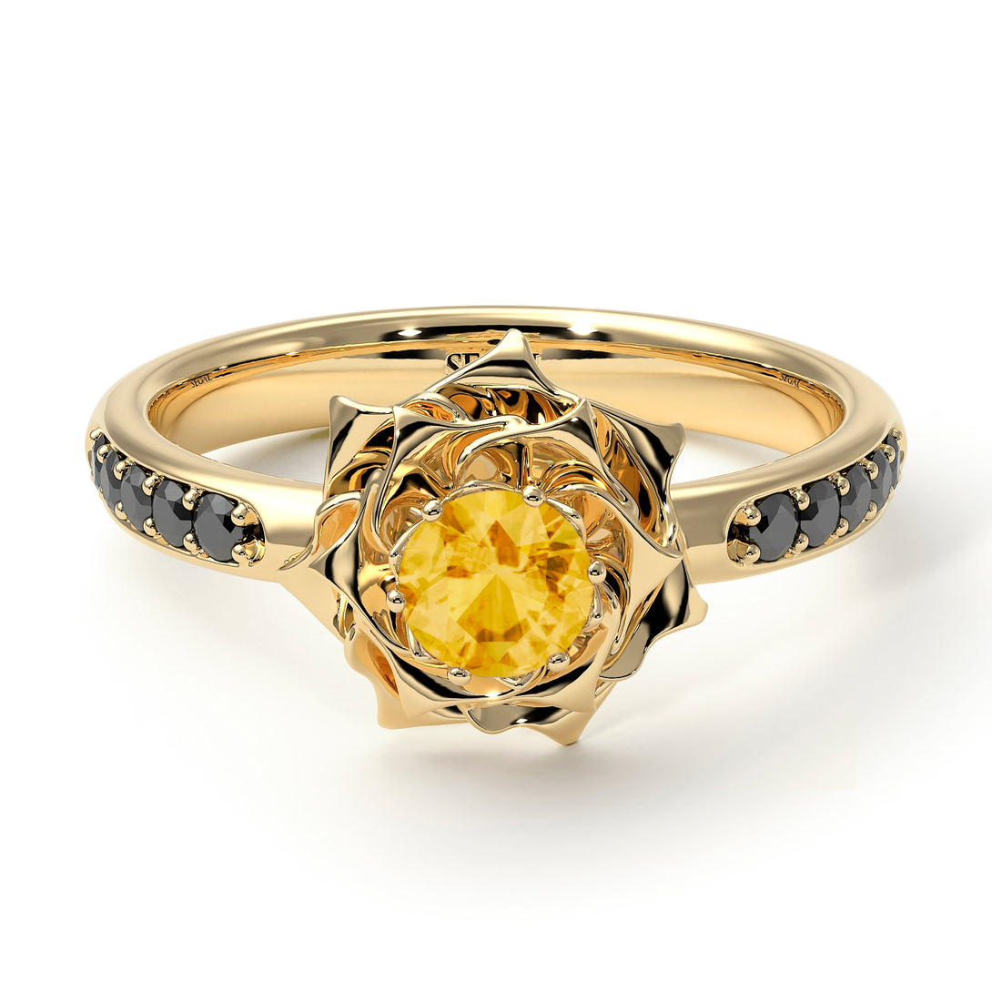 A lady's Rose ��itrine Ring- Elena no. 604