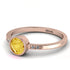 Bezel Minimalist Citrine Ring - Kinsley No. 602