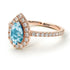Pear Shaped Halo Aquamarine Ring - Janet No. 402