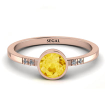Bezel Minimalist Citrine Ring - Kinsley No. 602 image 1