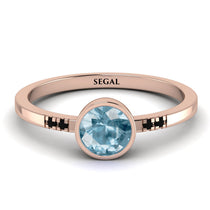 Bezel Minimalist Aquamarine Ring - Kinsley No. 405 image 1