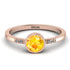 Bezel Minimalist Yellow Diamond Ring - Kinsley No. 1002