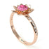 Lotus Flower Pink Moissanite ring - Lotus no. 802