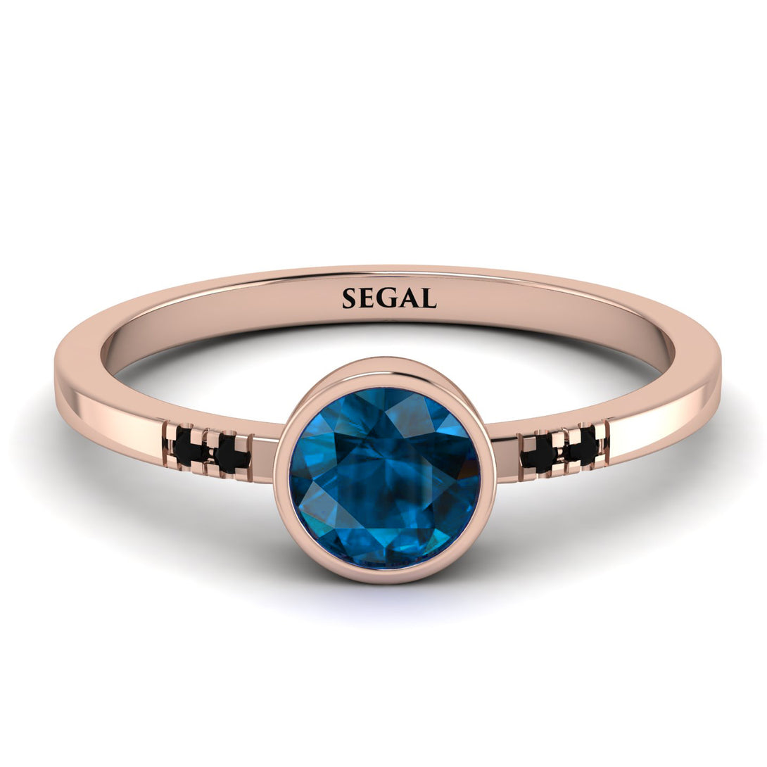 Bezel Minimalist Blue Topaz Ring - Kinsley No. 505