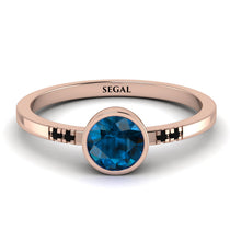 Bezel Minimalist Blue Topaz Ring - Kinsley No. 505 image 1