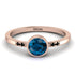 Bezel Minimalist Blue Topaz Ring - Kinsley No. 505