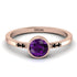 Bezel Minimalist Amethyst Ring - Kinsley No. 305