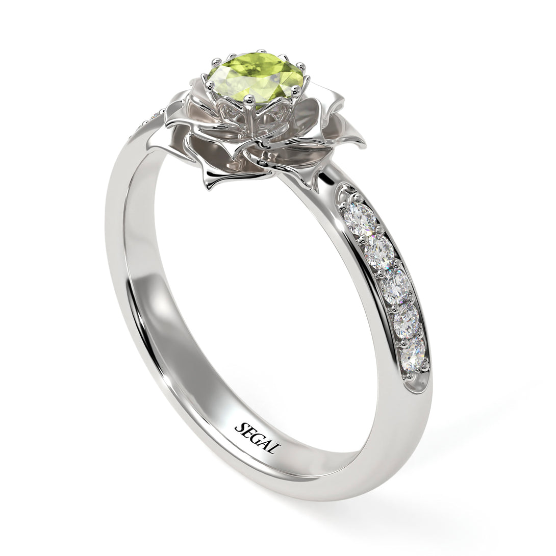 A lady's Rose Peridot Ring- Elena no. 703