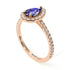 Pear Shaped Halo Tanzanite Ring - Janet No. 202