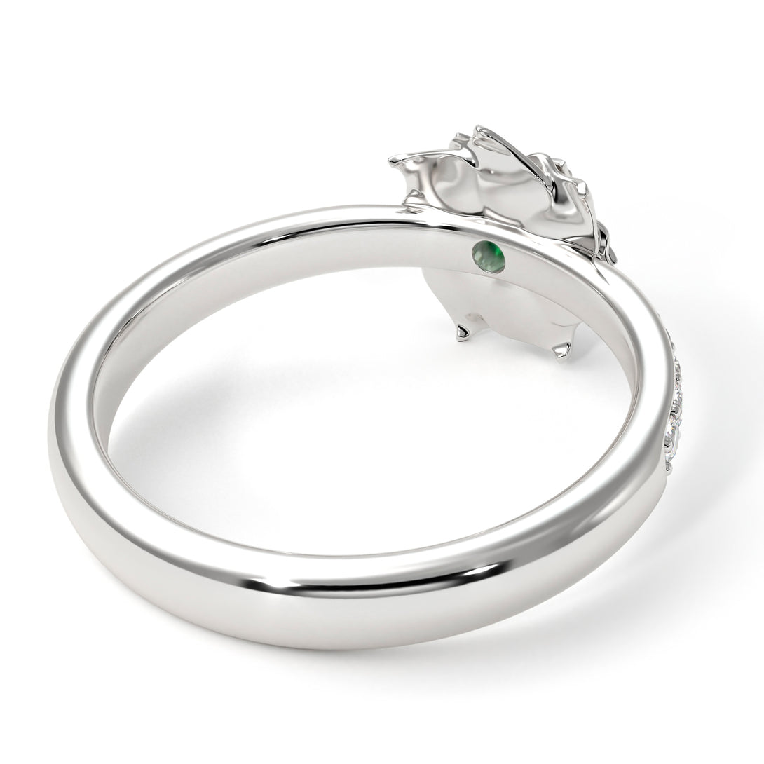 A lady's Rose Emerald Engagement Ring - Elena no. 18