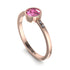 Bezel Minimalist Pink Moissanite Ring - Kinsley No. 802