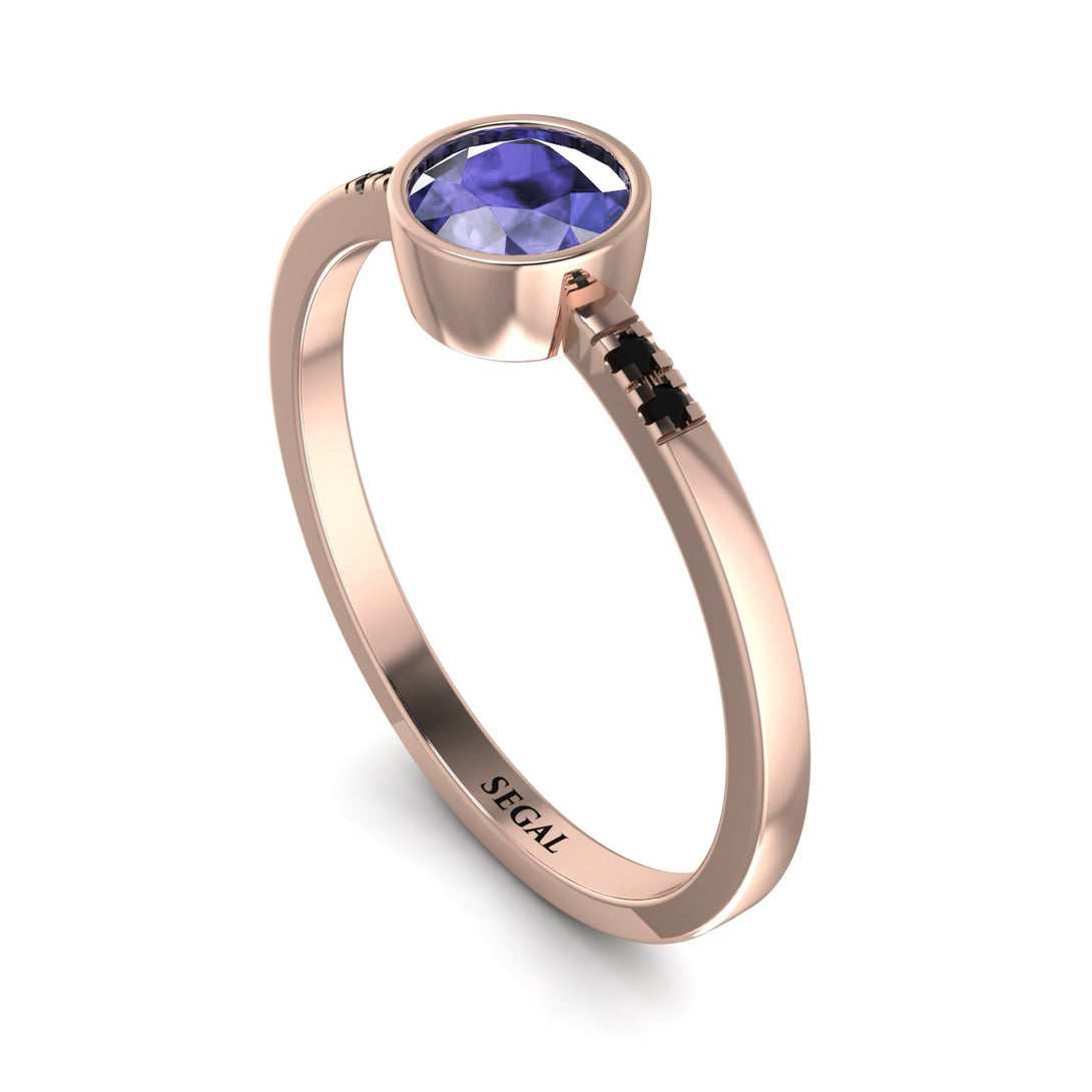 Bezel Minimalist Tanzanite Ring - Kinsley No. 205