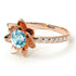 Lotus Flower Aquamarine ring - Lotus no. 402