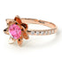 Lotus Flower Pink Moissanite ring - Lotus no. 802