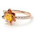 Lotus Flower Yellow Diamond ring - Lotus no. 1002