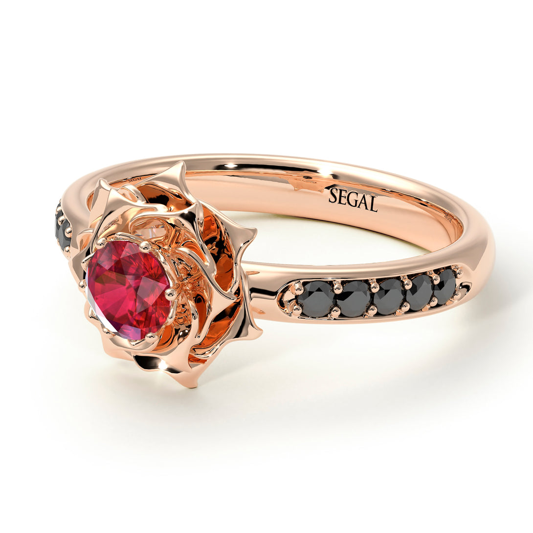 A lady's Rose Ruby Ring - Elena no. 26