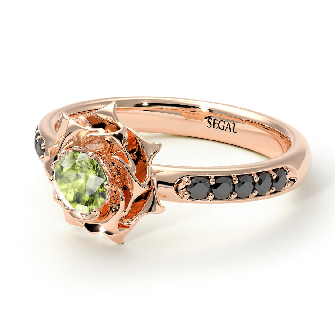 A lady's Rose Peridot Ring- Elena no. 705
