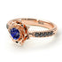 A lady's Rose Blue Sapphire Ring- Elena no. 23