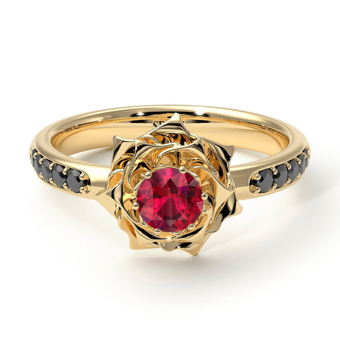A lady's Rose Ruby Ring - Elena no. 25