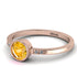 Bezel Minimalist Yellow Diamond Ring - Kinsley No. 1002