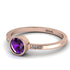 Bezel Minimalist Amethyst Ring - Kinsley No. 302