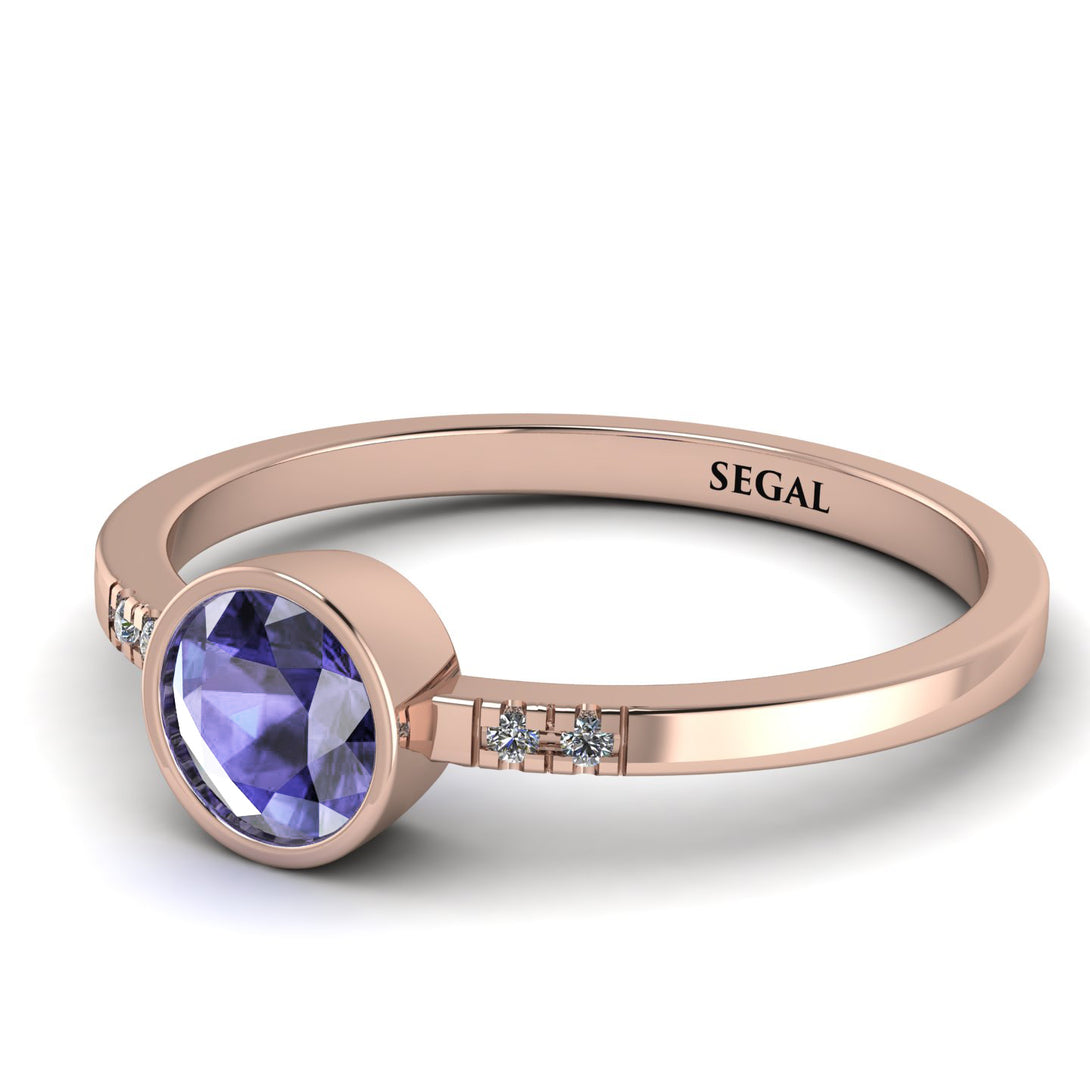 Bezel Minimalist Tanzanite Ring - Kinsley No. 202