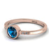 Bezel Minimalist Blue Topaz Ring - Kinsley No. 502