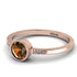 Bezel Minimalist Brown Diamond Ring - Kinsley No. 1102 image 3