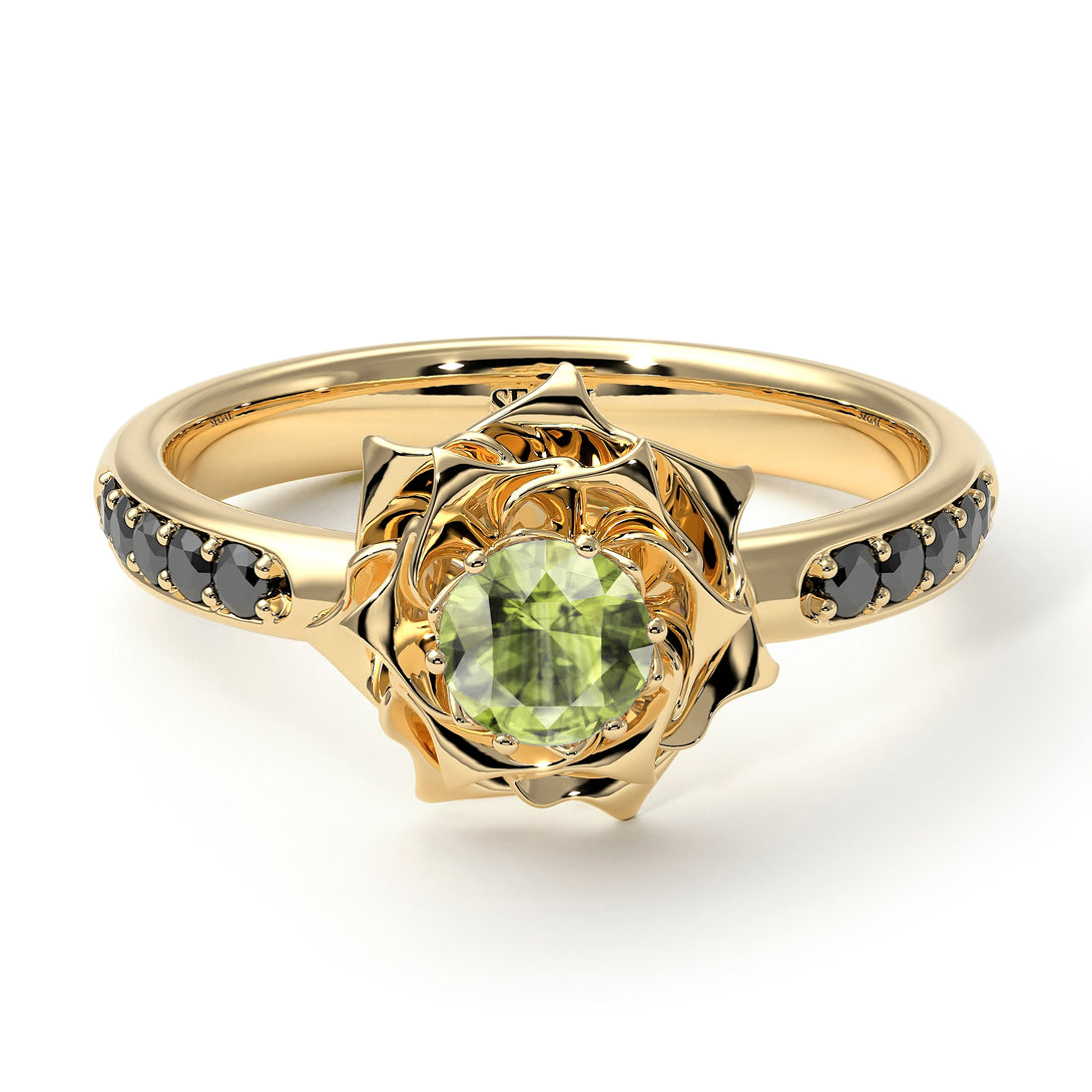 A lady's Rose Peridot Ring- Elena no. 704