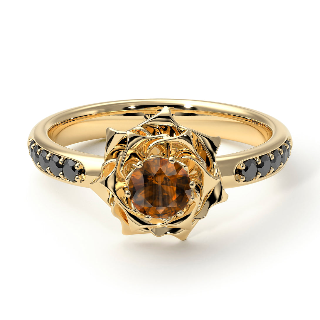 A lady's Rose Brown Diamond Ring- Elena no. 1104