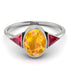 Geometrical Bezel Yellow Diamond Ring - Trinity No. 1012 image 3
