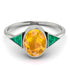 Geometrical Bezel Yellow Diamond Ring - Trinity No. 1006 image 3