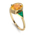 Geometrical Bezel Yellow Diamond Ring - Trinity No. 1004 image 2
