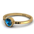 Bezel Minimalist Blue Topaz Ring - Kinsley No. 504 image 3