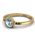 Bezel Minimalist Aquamarine Ring - Kinsley No. 404 image 3