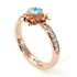 A lady's Rose Aquamarine Ring- Elena no. 402